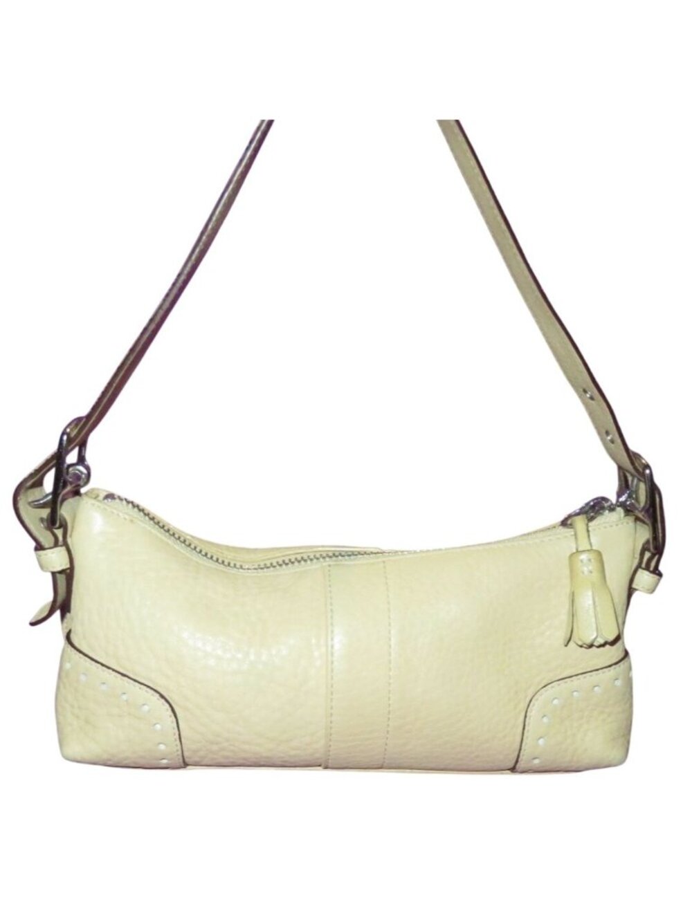 Coach 2004 Vintage Hampton pebbled leather demi baguette shoulder bag 5052